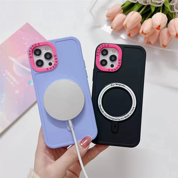 Magsafe Candy Liquid Silicone Soft Phone iPhone Pro Max 12 11 Cases Wireless Charging Cover