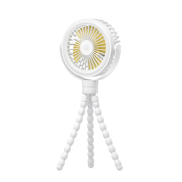 USAMS 2024 New Promotional Gifts High Quality Portable Rechargeable Baby Stroller Fan Flexible Tripod Clip Fan