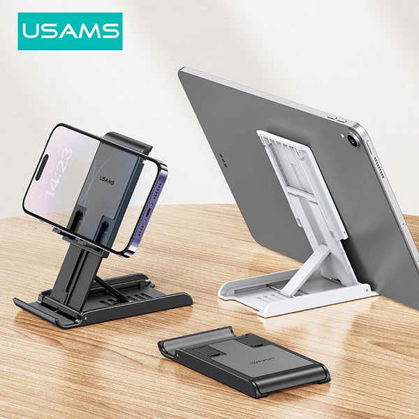 USAMS Replicate Phone Holder Stand Adjuatable Tablet Desk Holder Support Cell Phone Bracket Stand for iPad iPhone Xiaomi Samsung