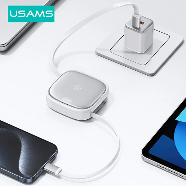USB C Cable 60W Fast Charging Cable with Multiple Connectors Storage for Samsung iPhone Plus Pro Max iPad Xiaomi