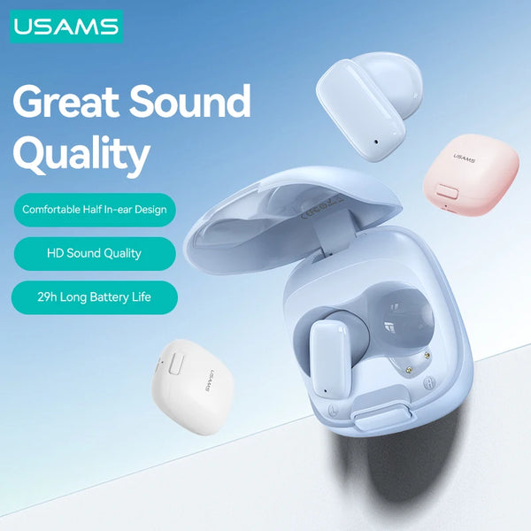 Wireless Earphones TWS Bluetooth 5.3 Headphone 13mm Drivers With Bass Comfortable Wear Earbud for iOS/Android Earphone