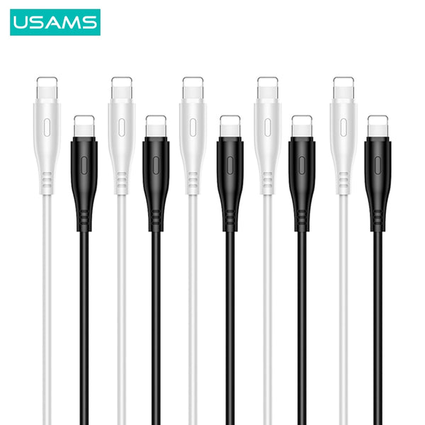 USASM 10pcs U18 1m 2A Charge Data Cable USB A to Lightning Type C Micro USB Phone Cable For iPhone Samsung iPad Huawei Xiaomi