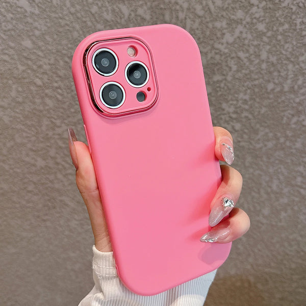 Candy Color Camera Protection Soft Phone Cases For iPhone 11 XR XS X 7 8 Plus SE Shockproof Silicone Cover