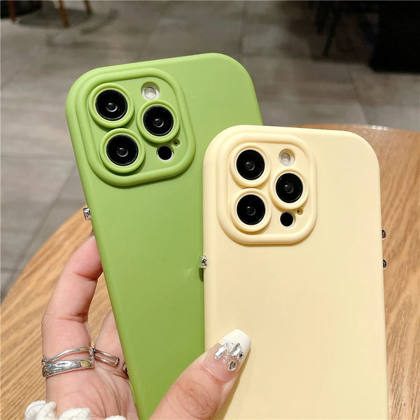 Candy Color Soft Silicone Case For iPhone 11 Pro Max Plus Camera Protection Shockproof Bumper Ultra Thin TPU Cover