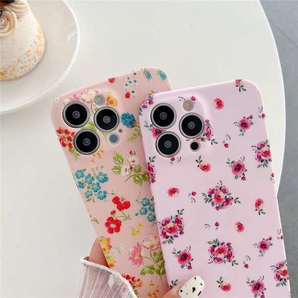 Fashion Fresh Flower Soft Phone Case For iPhone XR XS 8 Plus Cases Shockproof Camera Protection Silicone Cover