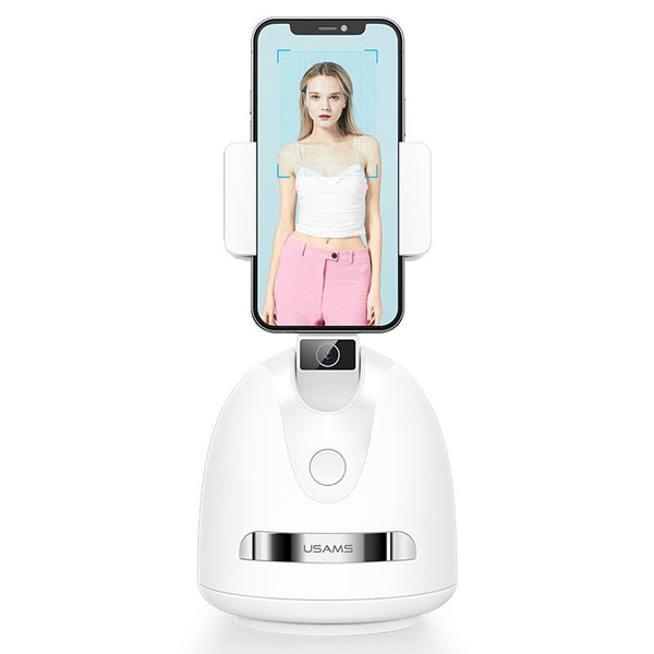 USAMS 360° Smart Tracking Face Phone Holder Phone Camera Gimbal Stabilizer Selfie Stand For Vlog Live Video Recording Tiktok