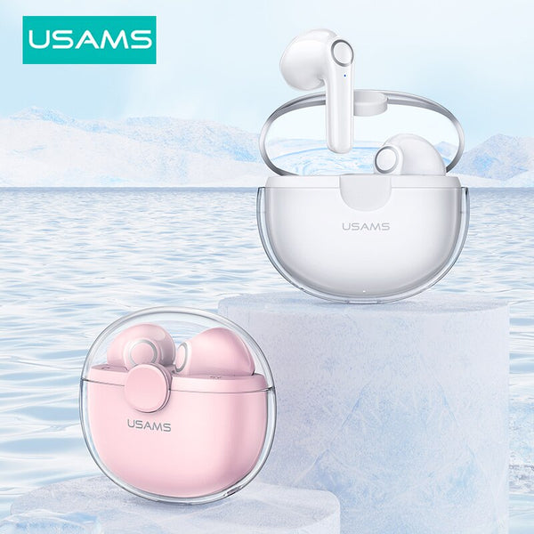 USAMS Bluetooth Headphone 5.1 Wireless TWS Earphone Touch Control Earbuds Waterproof Sport Headsets Noise Reduction With Mic