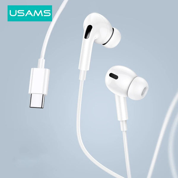 USAMS EP-41 Type C Bluetooth Earphone In-ear Headphone Wired-controlled Earphones With Mic For Android Smartphones Tablets