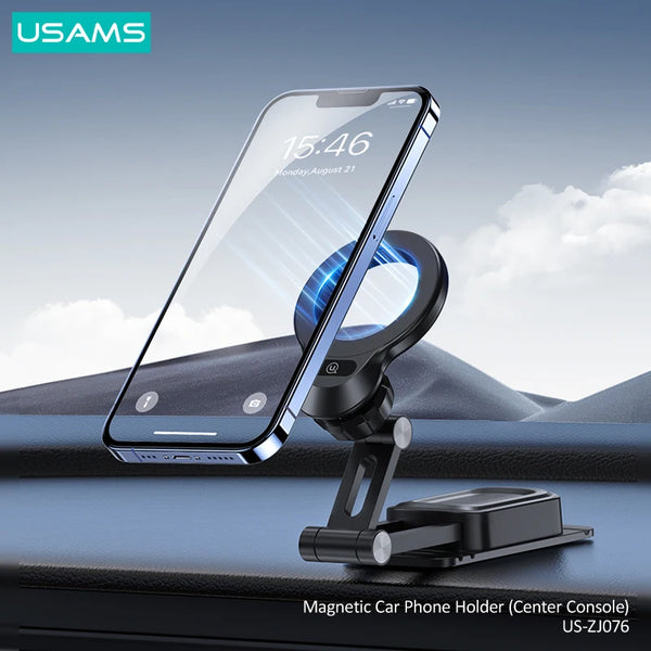 Foldable Magnetic Car Phone Holder For iPhone Pro Max Universal Car Holder Stand For Samsung Huawei Xiaomi