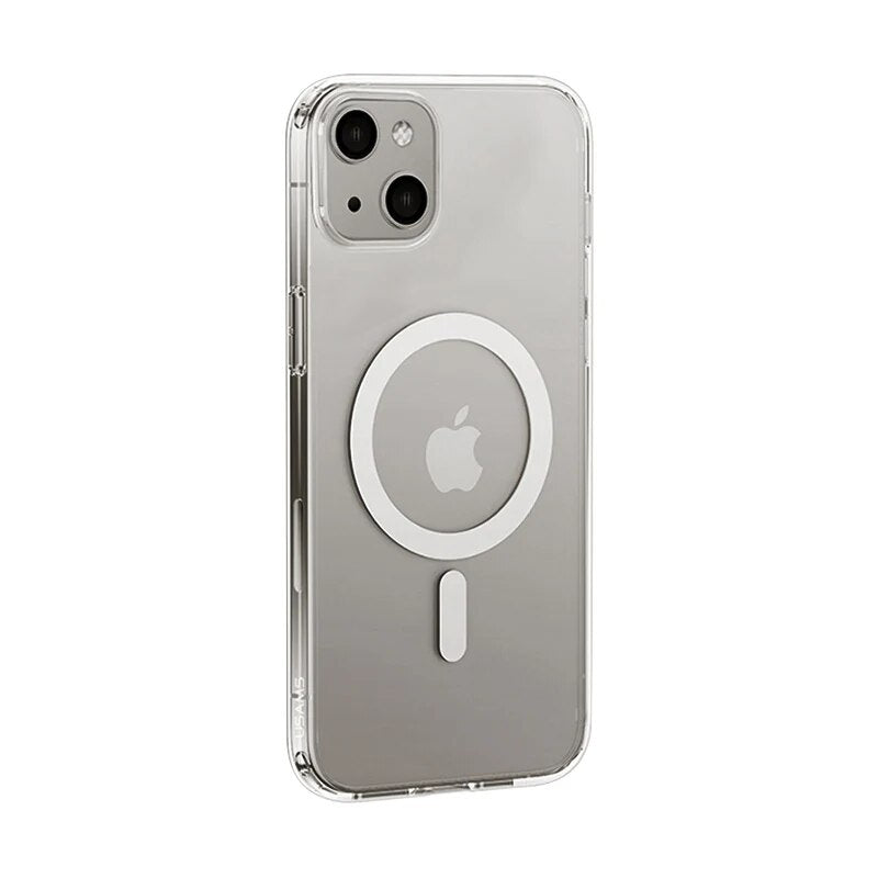 USAMS Magnetic Phone Case for iPhone 15 14 Pro Max TPU Transparent Cas