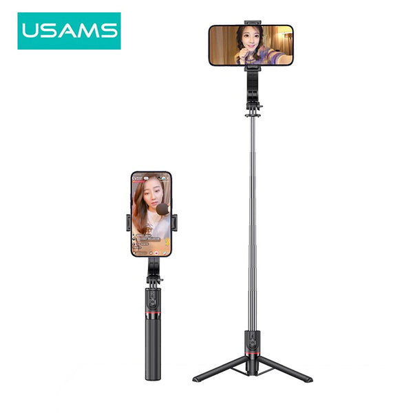 USAMS Selfie Stick Stabilizer with 360 Degree Ratation Shoting Bluetooth Control Handheld Selfie Phone Holder for Smartphone