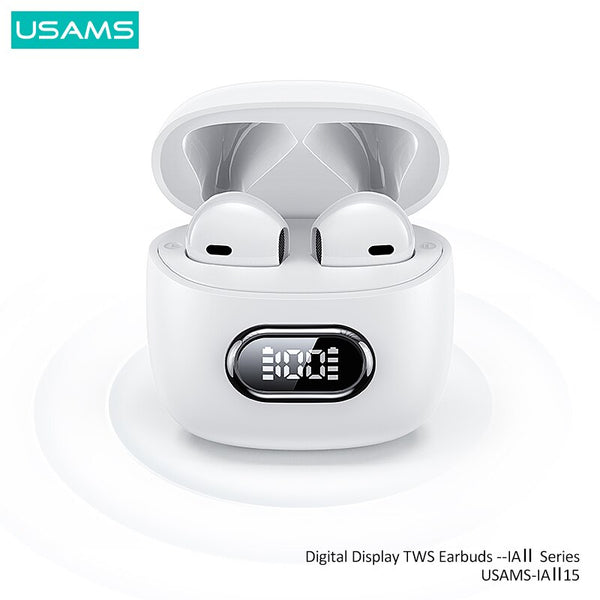 USAMS TWS Wireless Earphone Bluetooth 5.3 Dual Stereo Noise Reduction Bass Touch Control Long Standby For iPhone Huawei Xiaomi
