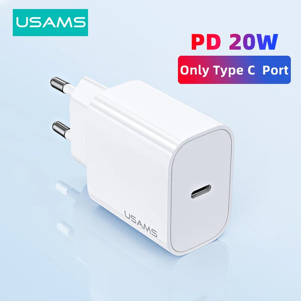 USB C Charger 20W Portable Phone Charger Support Type C PD Fast Charging Charger For iPhone 15 14 13 12 Pro Max Tablets