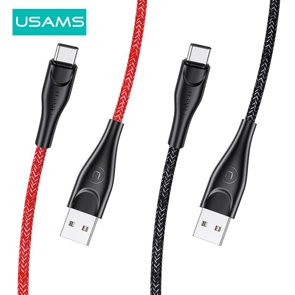 USAMS USB Cable 3m Micro USB Type C Charging Cable for Huawei P40 Pro Mate 30 P30 iPhone Samsung Xiaomi Data Cable