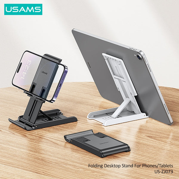 USAMS Universal Phone Lazy Bracket Folding Desktop Stand For Huawei Xiaomi Samsung iPad iPhone 14 13 Pro Max Support Stand