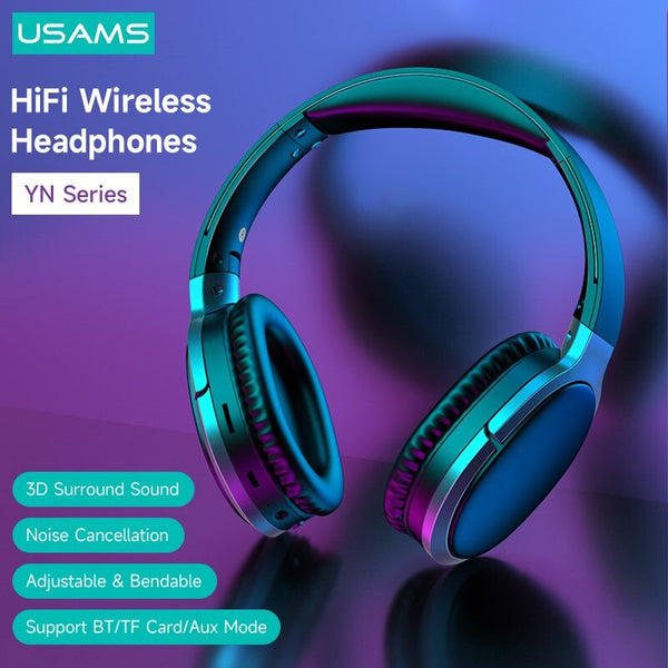 USAMS YN BT4.2 Stereo Wireless Headphone HIFI Touch Control Earphone Deep Bass 10h Baterry Life Headset For iPhone Adroid Device