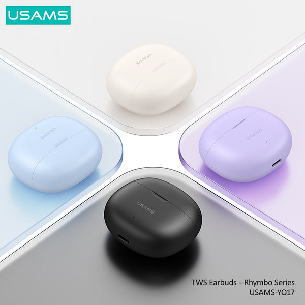 USAMS YO17 5.3 TWS Earphone Bluetooth Wireless Earbuds Low Latency Headphones HD Call Dual Mode Gaming Headset With Dual Mic