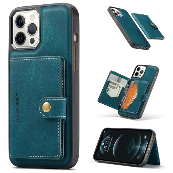 Back Cover for iPhone 13 12 11 Pro Max XS XR X SE 2021 8 7 Plus Phone Case wiht Leather Card Holder Magnetic Detachable Wallet Bag