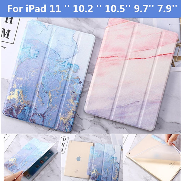 Case for iPad 10.2 7 8 th Case for iPad Air air 2 9.7 2017 2018 Marble tablet Cover for iPad 234 Mini12345 Pro 9.7 11 10.5 Air 3