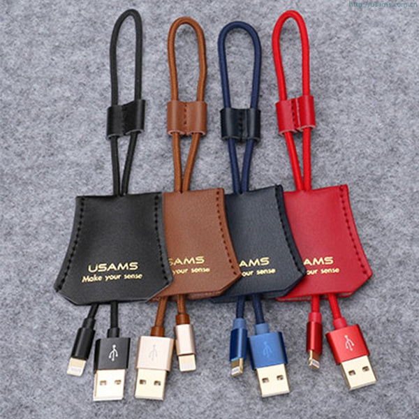 US-SJ117 Leather Style Lightning Data Cable Lightning Cable For iPhone iPad