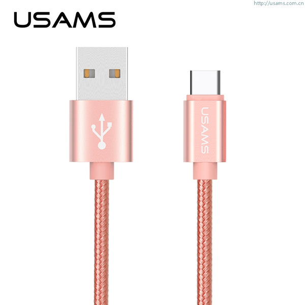 USAMS USB2.0 Type-C Data Cables 1M U-knit Series Fast Date Transmit And Fast Charging