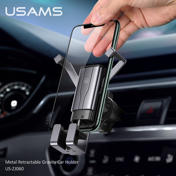 USAMS Universal Car Phone Holder Gravity Car Bracket Air Vent Stand Holder For iPhone Samsung Huawei Xiaomi Gps Support Holder