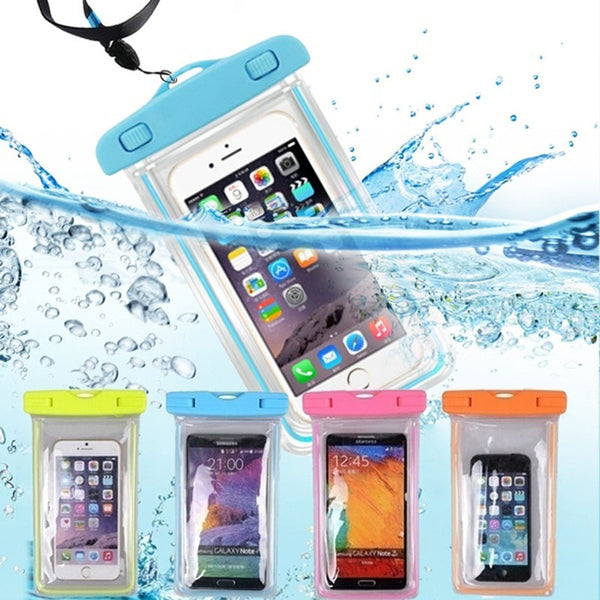 The waterproof Bag With light For Mobile Phones Underwater Pouch Case For Phone 6 Inch