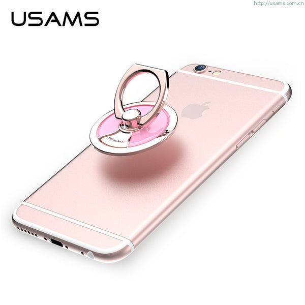 Fashion Ring Universal Phone Holder USAMS 360 Rotation Aluminium Alloy Portable Holder for iPhone Samsung HTC LG Xiaomi Mobile Phone