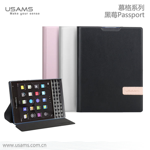 Blackberry Passport Case Cover Muge Series Flip Stand High Quality PU Leather With Window