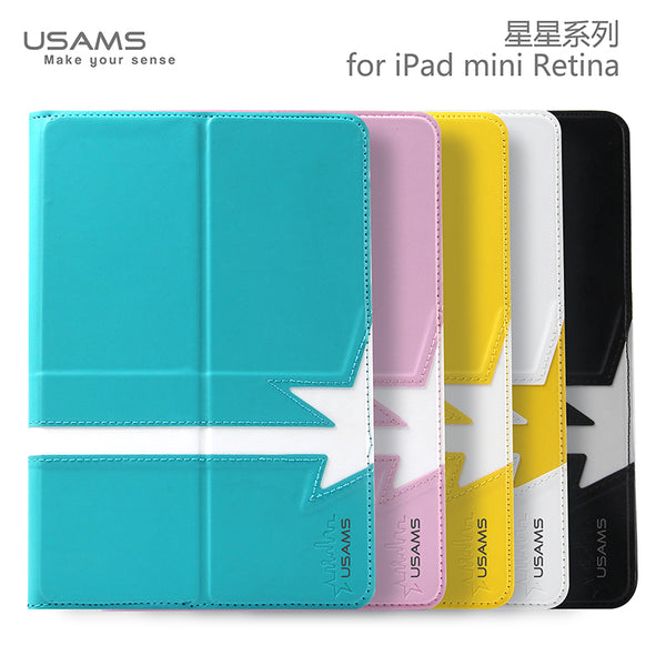 360 Degree Rotatable Apple New iPad Retina 2 1 Luxury PU Leather Flip Stand Case Cover Star Series