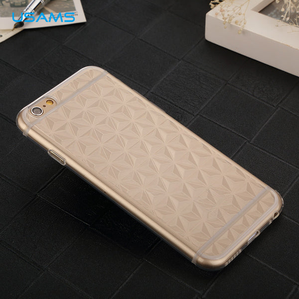 Apple iPhone 6 4.7 Inch Transparent TPU back Case Cover Classic Diamond Pattern Design Gelin Series