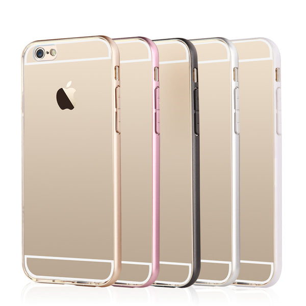 Apple iPhone 6 PC Back Cover Case + Frame TPU Ultra Thin Soft Transparent Slim Series